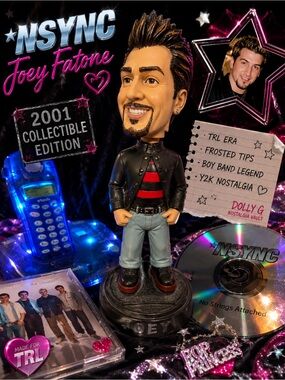 HOST PICK🔔Deadstock 2001 NSYNC Joey Fatone Best Buy Collectible Bobblehead Y2K 🤩